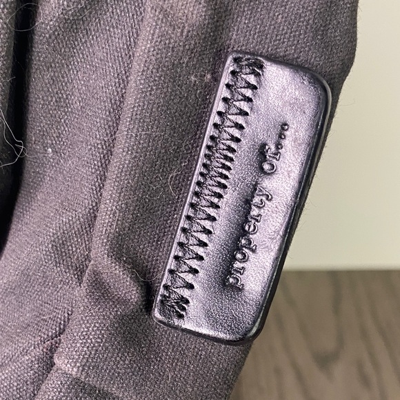 Stylish Thick Canvas Black Men's Messenger Bag With Leather Details - Picture 4 of 11